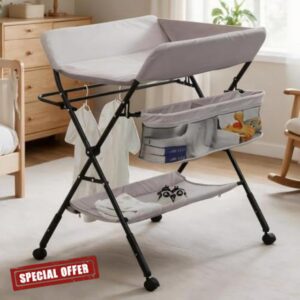 Baby Changing Table Foldable Changing Unit for Nursery                                                          Folding Changing Station