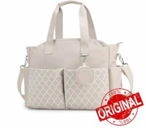 Large Capacity Diaper Bag Tote Waterproof Multi-Pocket Nappy Bag Adjustable Strap