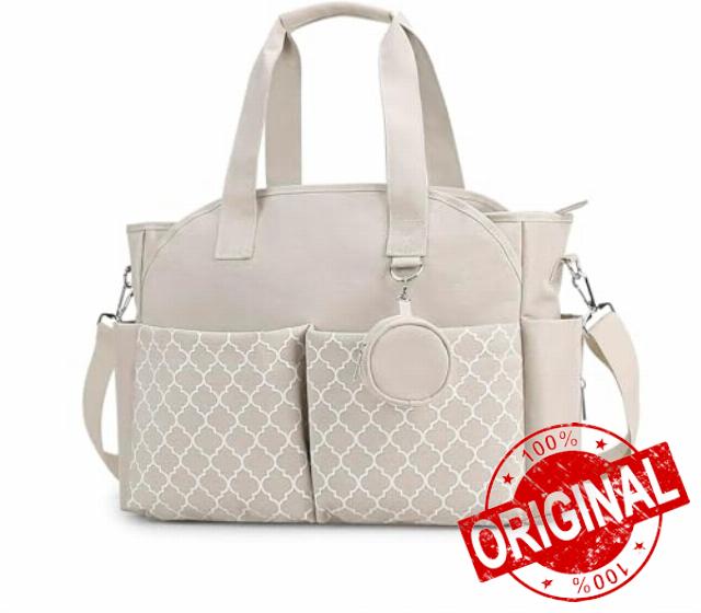 Large Capacity Diaper Bag Tote Waterproof Multi-Pocket Nappy Bag Adjustable Strap