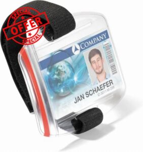 Durable Outdoor ID Badge Arm Band - Pack of 10 - Adjustable with Diameter of 7-18cm - Perfect For Security Staff