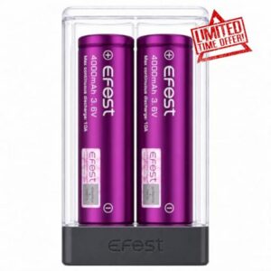 EFEST 4000 Rechargeable Battery 10A with Protective Case [Pack of 2]                                                          Extended Capacity