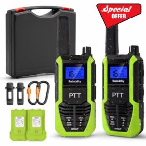 Radioddity HD-2 Waterproof Walkie Talkies IP67 Heavy-Duty Radio                                                          Emergency USB-C power output