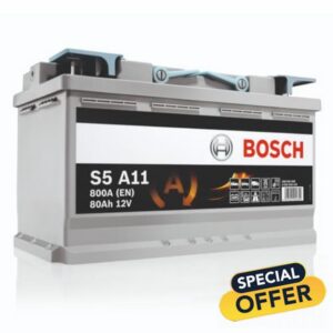 Bosch S5A11 Car Battery 80A / h-800A | for Vehicles with Start/Stop System