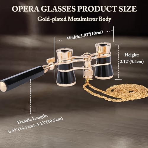 Mini Compact Opera Glasses with Adjustable Handle