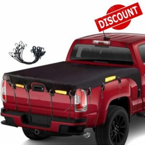 Truck Bed Tarp Cover for Mitsubishi L200 2006-2014                                                          Pickup Truck Bed Covers with Bungee Webbings All Weather Outdoor Waterproof Oxford Fabric Tarps for Rain Su