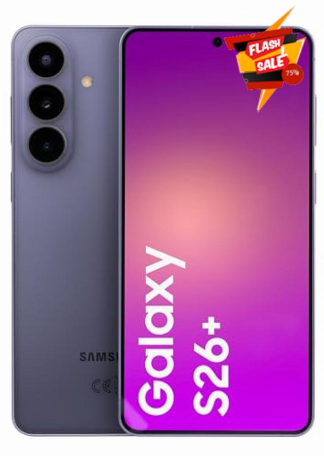 Samsung Galaxy S26+ 5G (​​​UK​ Version)​ SM-S947B​ 256GB ​Storage 12GB RAM​ Android 16​ Factory Unlocked ​Smartphone​​ (Cobalt Violet) (Renewed)