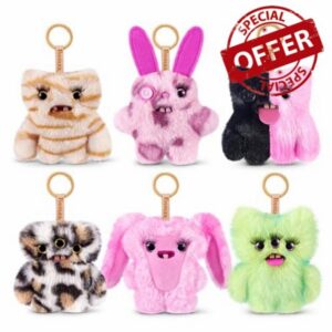 Fuggler Baby Baddies Fugg 5 Inch (6 PACK) by ZURU | Mini Funny Ugly Monster plush; signature teeth; soft & huggable; multipack; for fans & collectors; gift for tweens & teens