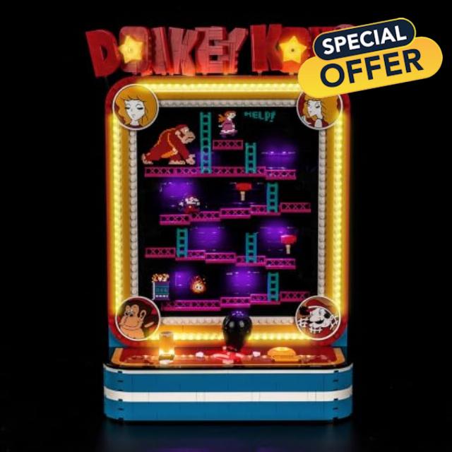 LocoLee LED Light Set Compatible with LEGO 72051 Donkey Kong Arcade                                                          Lighting Kit Compatible with LEGO Donkey Kong Arcade