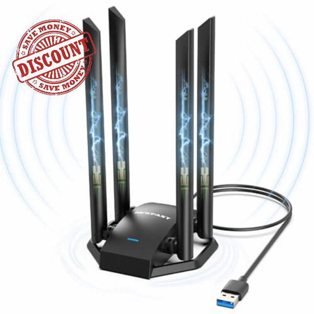 1300Mbps WiFi Adapter for PC USB3.0 WiFi Dongle