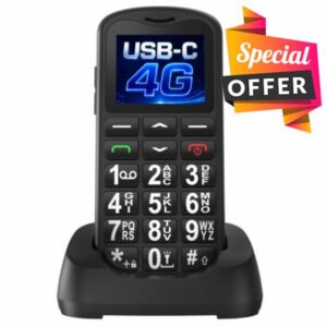 4G Big Button Mobile Phone for Elderly Easy to Use Basic SIM Free Unlocked Senior Mobile Phone With SOS Emergency Button