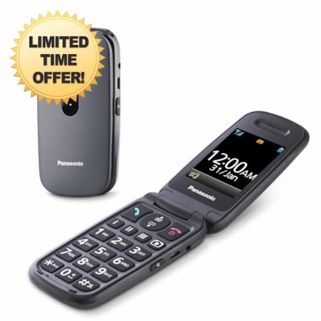 Panasonic KX-TU446EXG Easy Use Clamshell Mobile Phone for the Elderly