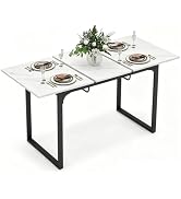 ARTETHYS Dining Table, 100cm Round Small Kitchen Tables for 2-4 Seater | Small Round Wooden Dinin...