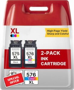 575XL 576XL Ink Cartridges for TR4755i TS3751i PG575 CL576 Ink Cartridges                                                          Compatible for Canon PG-575 Black & CL-576 Colour Ink Cartridges for PIXMA TS3750i TR4755i TR4750i TR4700 TS3550i TS3551i