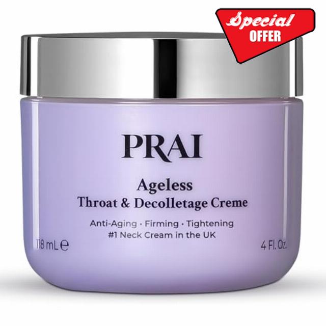 PRAI Ageless Throat & Decolletage Creme 118ml - Anti-Ageing Neck Cream                                                          Tightens & Firms Skin