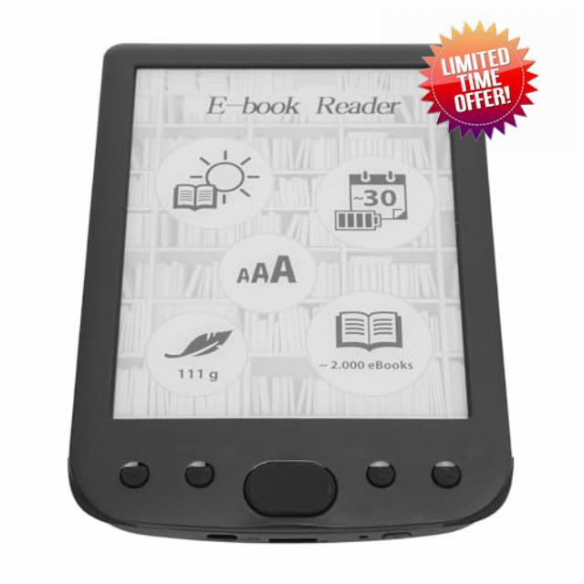 Generic Electric Book Reader Lightweight Portable Digital Reader with Clear 6in Ink Screen for Comfortable Reading Experience