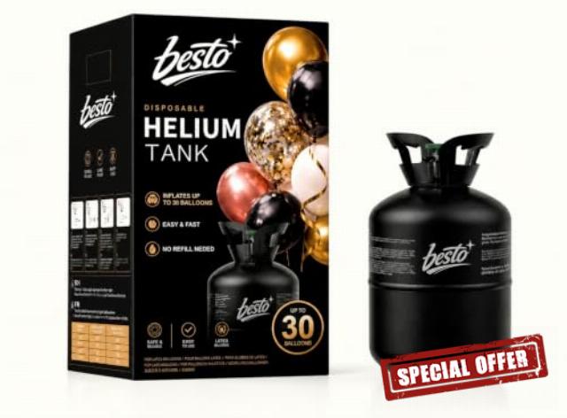 Disposable Helium Gas Tank for 30 Balloons