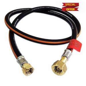1.5m Butane Pigtail Gas Hose W20 to 4.5kg Calor Cylinder Bottle Connecto