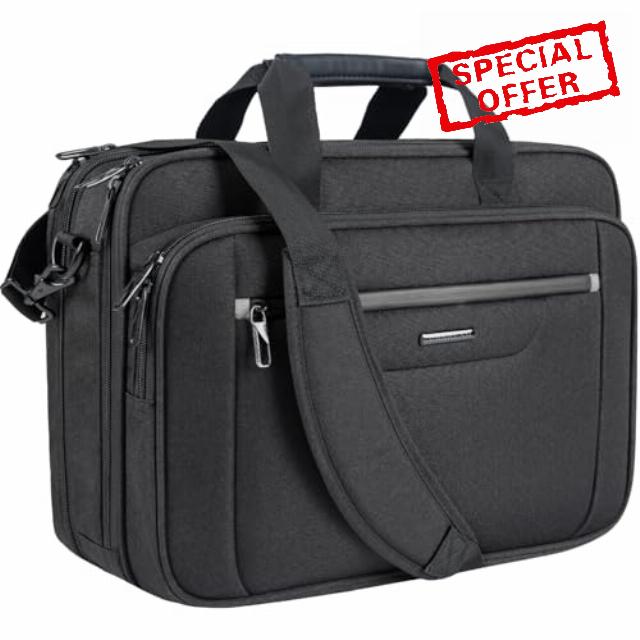 VANKEAN Laptop Briefcase Premium Laptop Case Fits Up to 15.6-17.3 Inch Business Shoulder Bag Laptop Expandable Water-Repellent Messenger Bag for Men/Women Computer Bag for Travel/Business