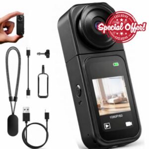 2.7K 30FPS Mini Thumb Camera with 180° Rotating Lens for Daily Shooting | 1.47" Screen