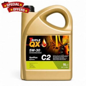Triple QX SynPlus C2 5W-30 Fully Synthetic Engine Oil 5L Petrol Diesel Car Motor Oil ACEA C2 API SN CF Low SAPS