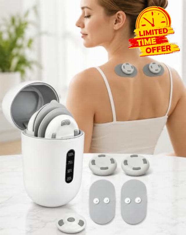 ReliveX Adaptive Correction System | Rechargeable Electric Massager with 2 Gel Pads