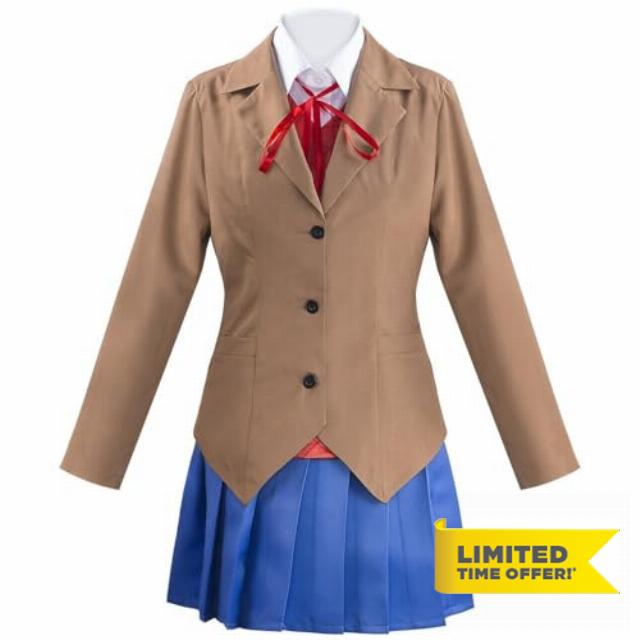 Monika Sayori Yuri Natsuki Uniform Cosplay Costume Women Sailor Suit Outfit Full Se