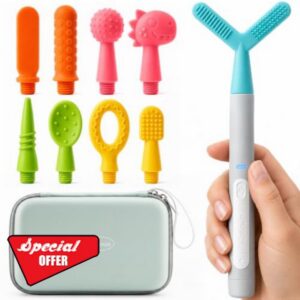 KidBloom Oral Motor Kit with 9 Textured Silicone Tips