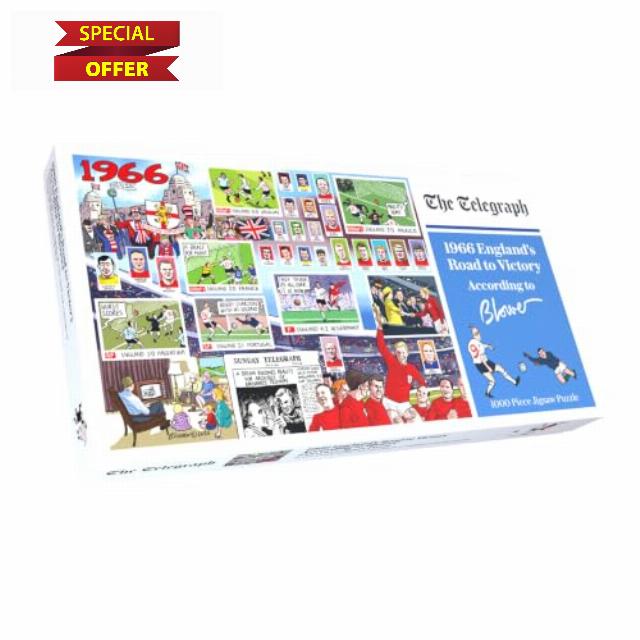 Daily Telegraph 1966 England's Road to Victory 1000 Piece Jigsaw Puzzle | According to Blower