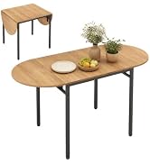 ARTETHYS Dining Table, 110-150cm Wood Extendable Table for 6-8 People, Large Kitchen Dinner Table...