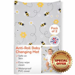 Anti-Roll Wedge Baby Changing Mat - Extra Thick & Durable