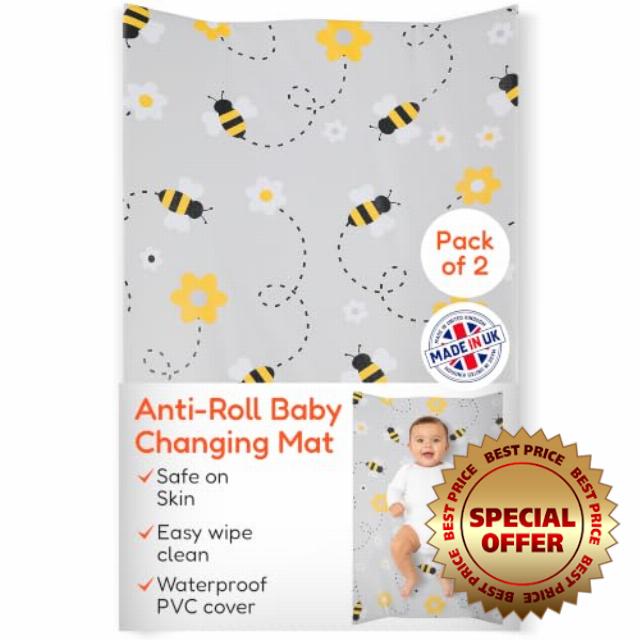 Anti-Roll Wedge Baby Changing Mat - Extra Thick & Durable