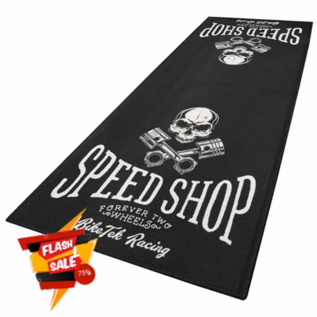 BikeTek Series 7 Motorcycle Workshop Pit Garage Mat Speed Shop 190 x 80 cm