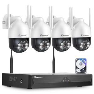 10CH NVR with 1TB HDD | 4PCS PTZ Security Cameras