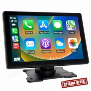 9 Inch Wireless CarPlay Screen Portable with Bluetooth FM AUX