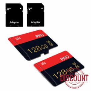 2 Pack 128GB Micro Sd Card Class 10 TF Card with Adapte