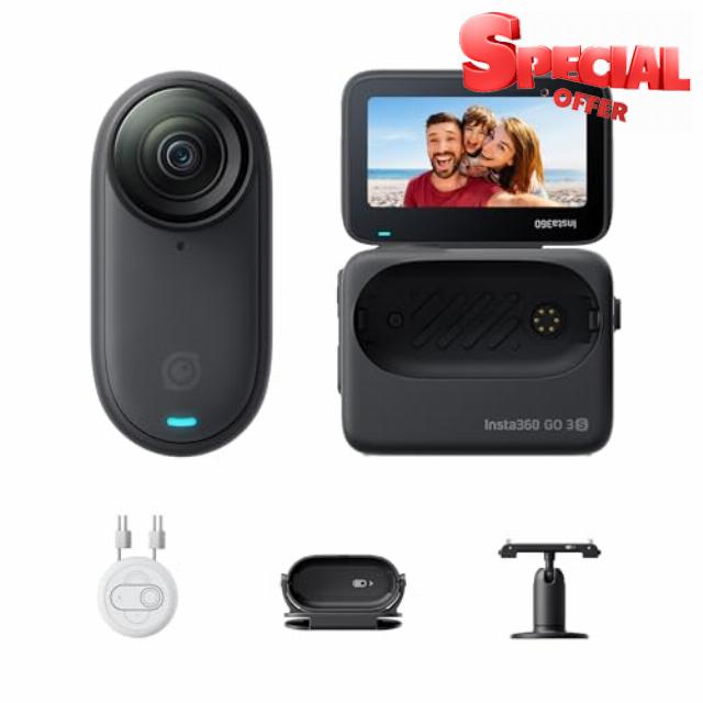 Insta360 GO 3S - 128 GB Black 4K Tiny Portable Vlogging Camera