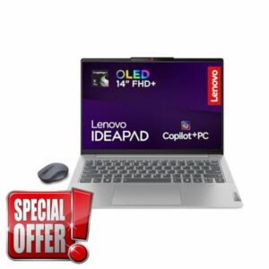 Lenovo IdeaPad Slim 5x | Snapdragon X Plus Powered AI | Copilot+ PC | Up to 19 hours battery life | 14 Inch OLED Full HD | 32GB RAM | 1TB SSD | Windows 11 | Includes Bluetooth Silent Mouse