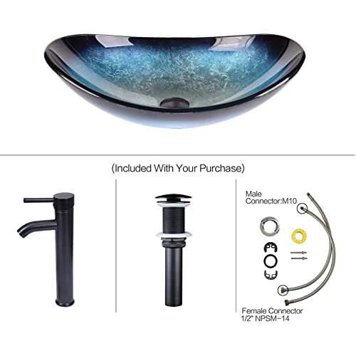 Cabinet Counter Top Sink with Faucet Pop-up Drain and Water Pipe for Vanity Cabinet Cloakroom