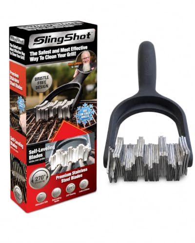 Bristle-Free Stainless Steel BBQ Cleaning Tool | Heavy Duty Grill Scrubber