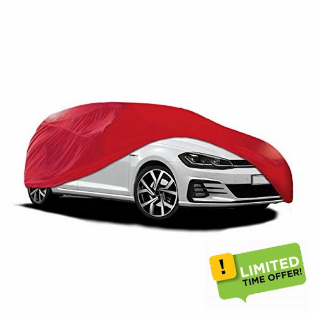 Xtremeauto™ Universal Breathable Indoor Garage Showroom Super Soft Dust Proof Car Cover (Red