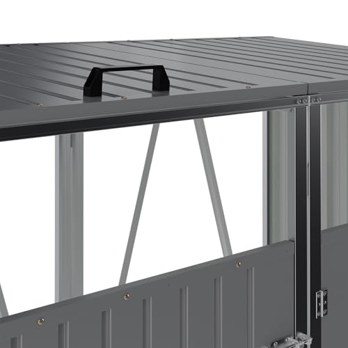 Double Wheelie Bin Shed for Outdoor Garde