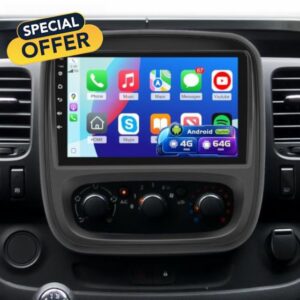 4G+64G Radio for Vauxhall Vivaro 2014-2018 Android Carplay Stereo | 9 inch Touch Screen Car Play/Android Auto/1080P/EQ Audio/Bluetooth 5.0/5G WIFI