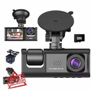 3 Channel 1080P Dash Cam with APP Control