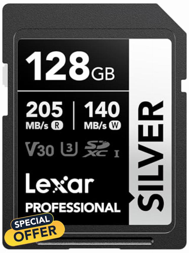 Lexar 128GB SD Card SILVER