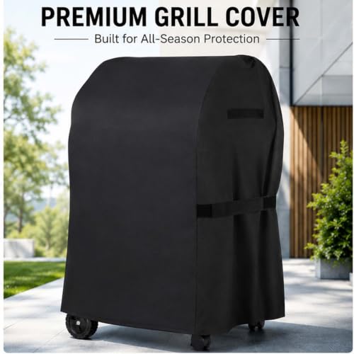 Water Resistant Garden Grill Cover with Hook and Loop Straps