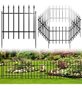 The Fellie Metal Garden Fence 57cm H x 2.25m L, 5 Pack No Dig Decorative Border Fences, Rustproof...