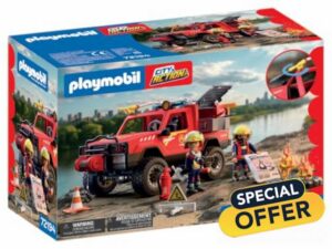 Playmobil | City Action | Fire Pickup Truck | Off‑Road Emergency Vehicle with Real Water Spray Function