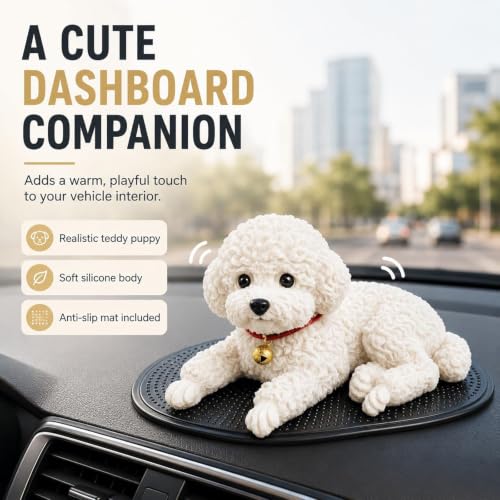 Soft Silicone Teddy Puppy Car Ornament