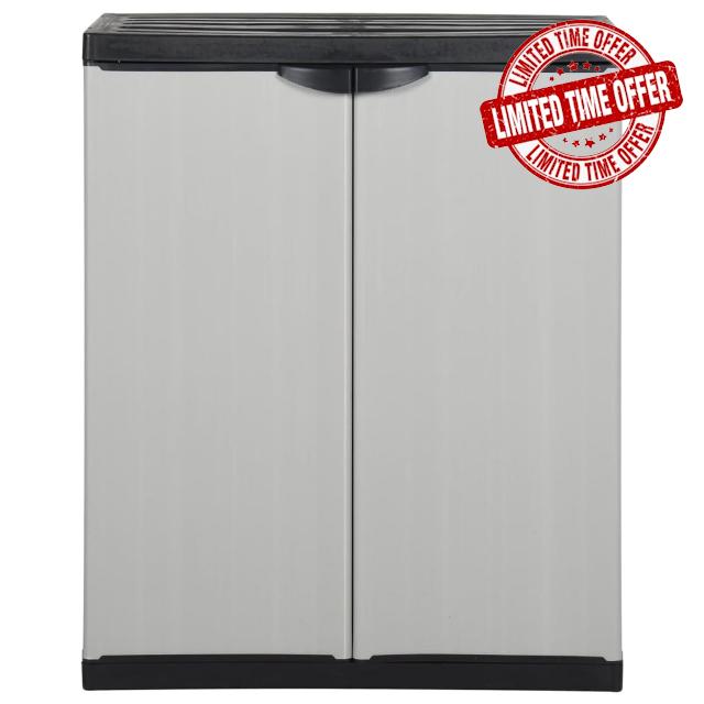 Garden Storage Cabinet with 2 Doors and 1 Shelf