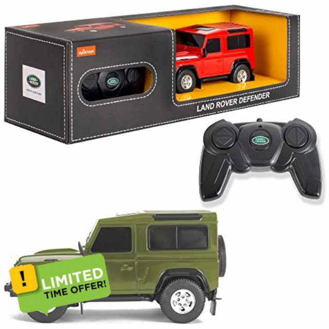 Remote Control Land Rover Defender 1:24sc Model 27.145MHz - Assorted Colours